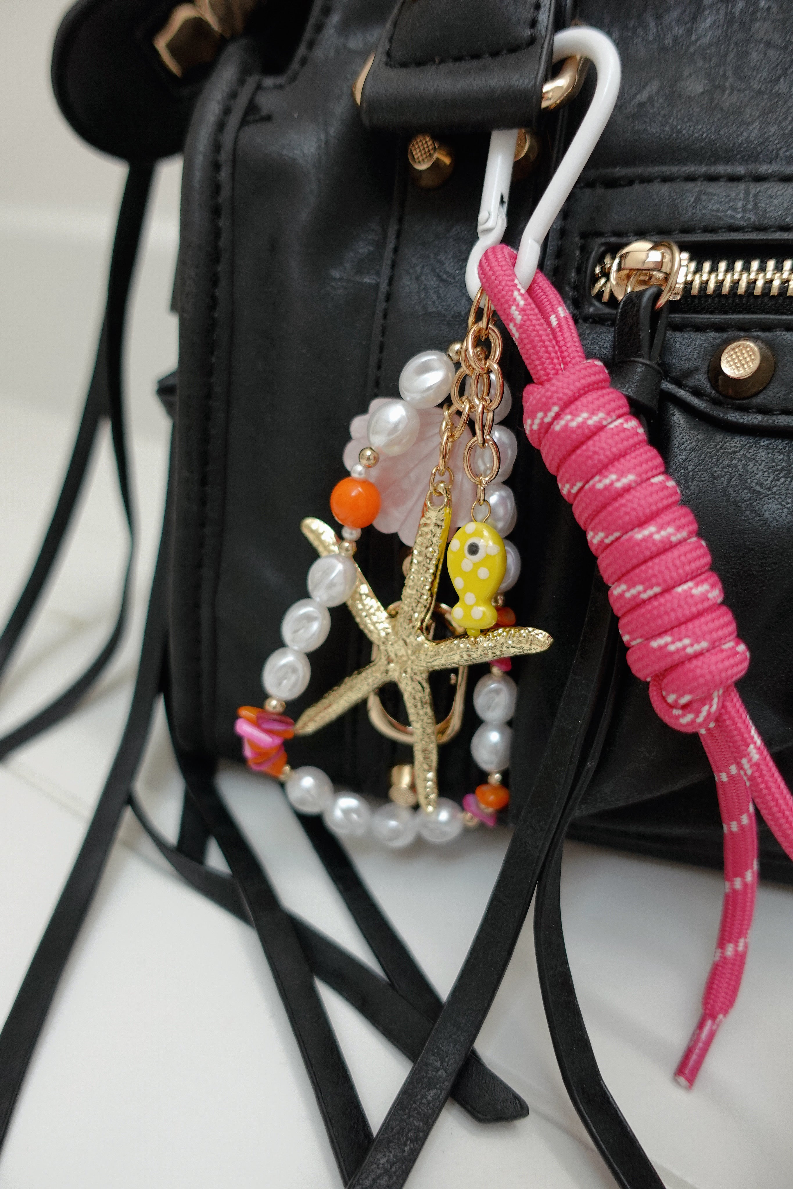 Bag Charm -Starfish Pink