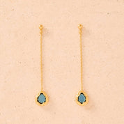 Lysia Blue lange oorbellen