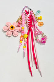 Bag Charm - Pink Flower