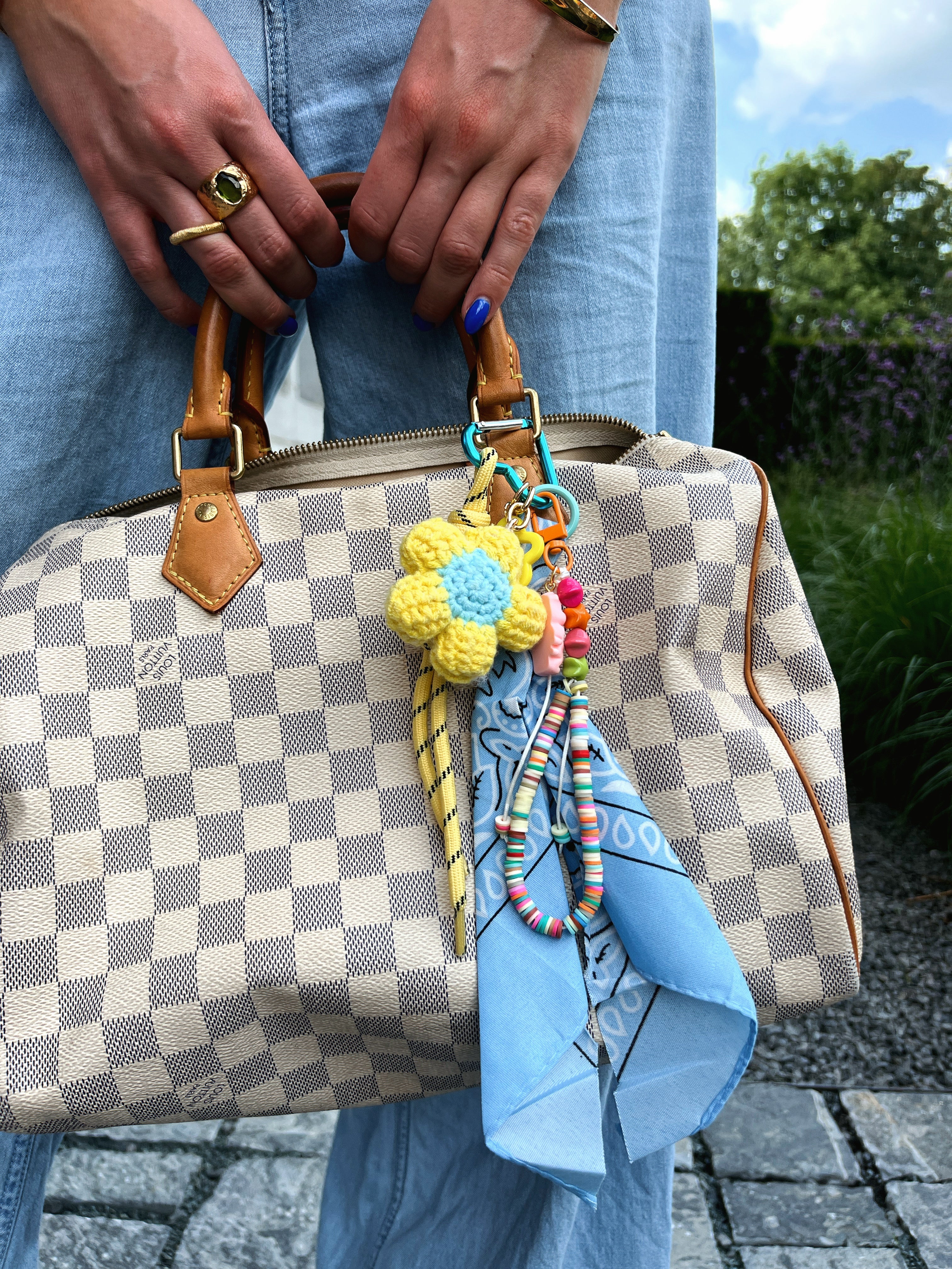 Bag Charm - Blue Bandana