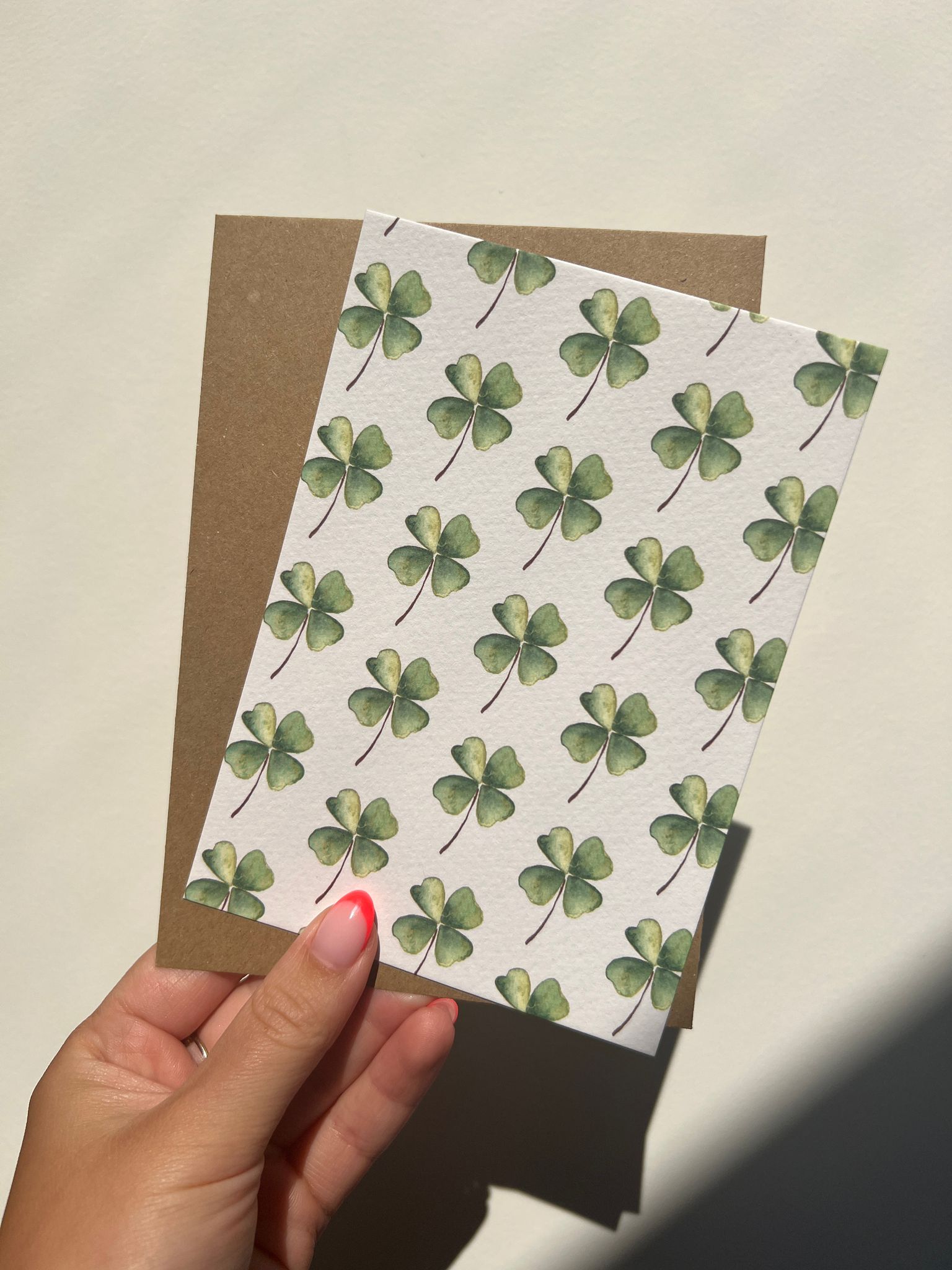 Wenskaart - Klavertje 4