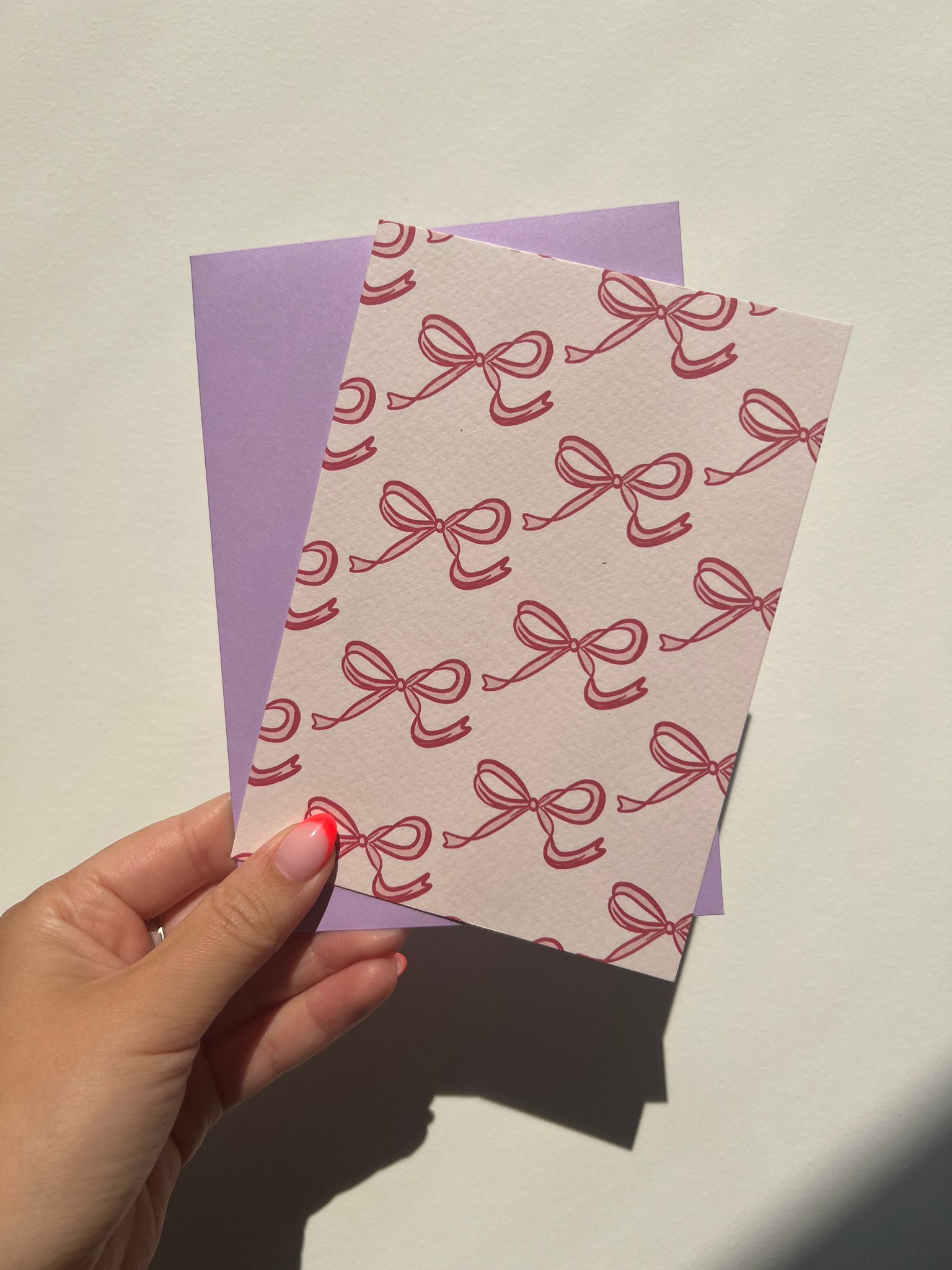 Wenskaart - Pink Bows