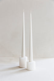 Caro M wit - Kandelaar Albast