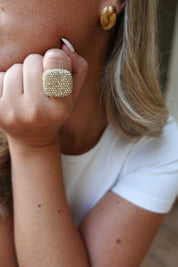 Shimmer Square ring