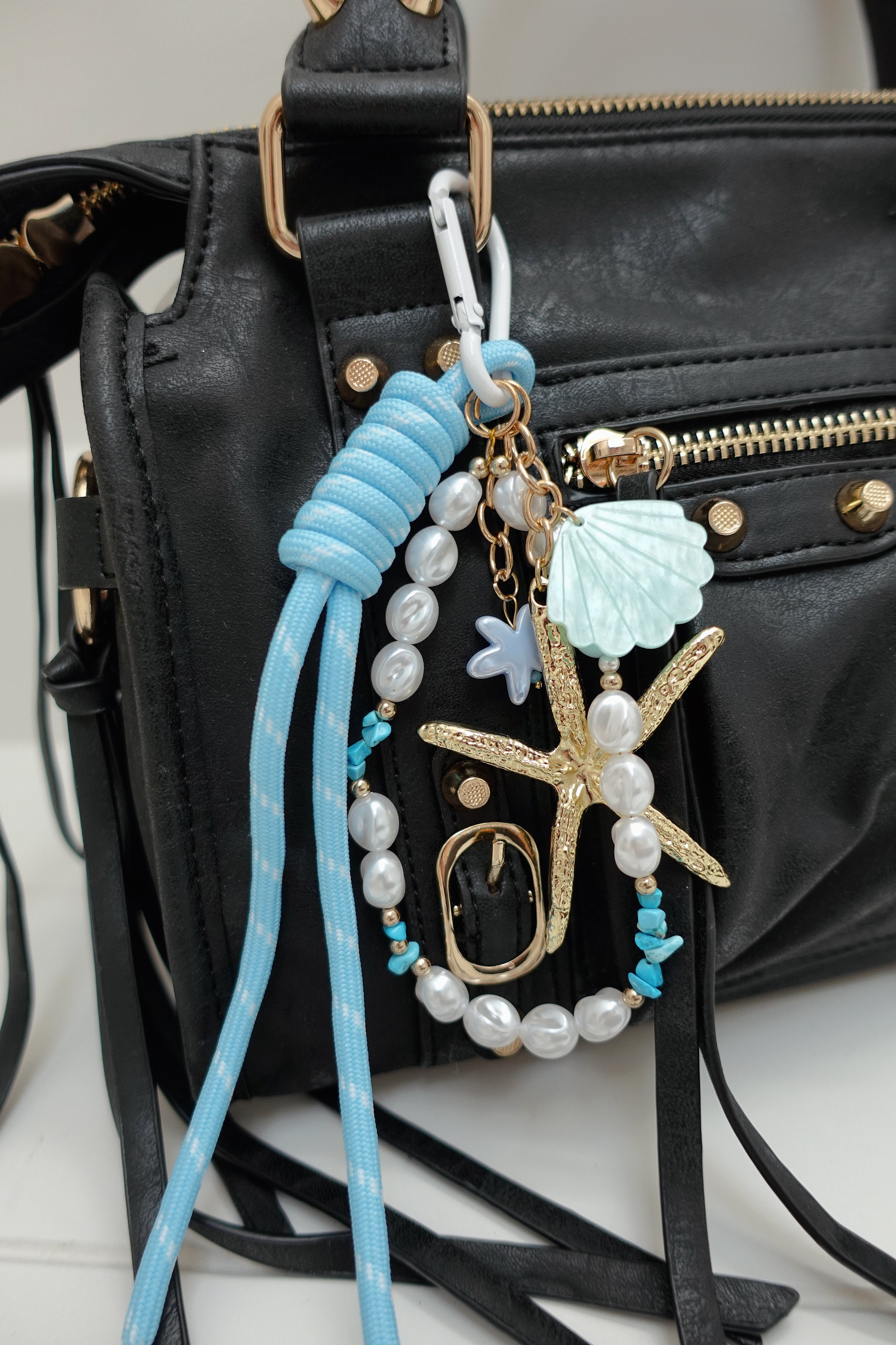Bag Charm -Starfish Blue