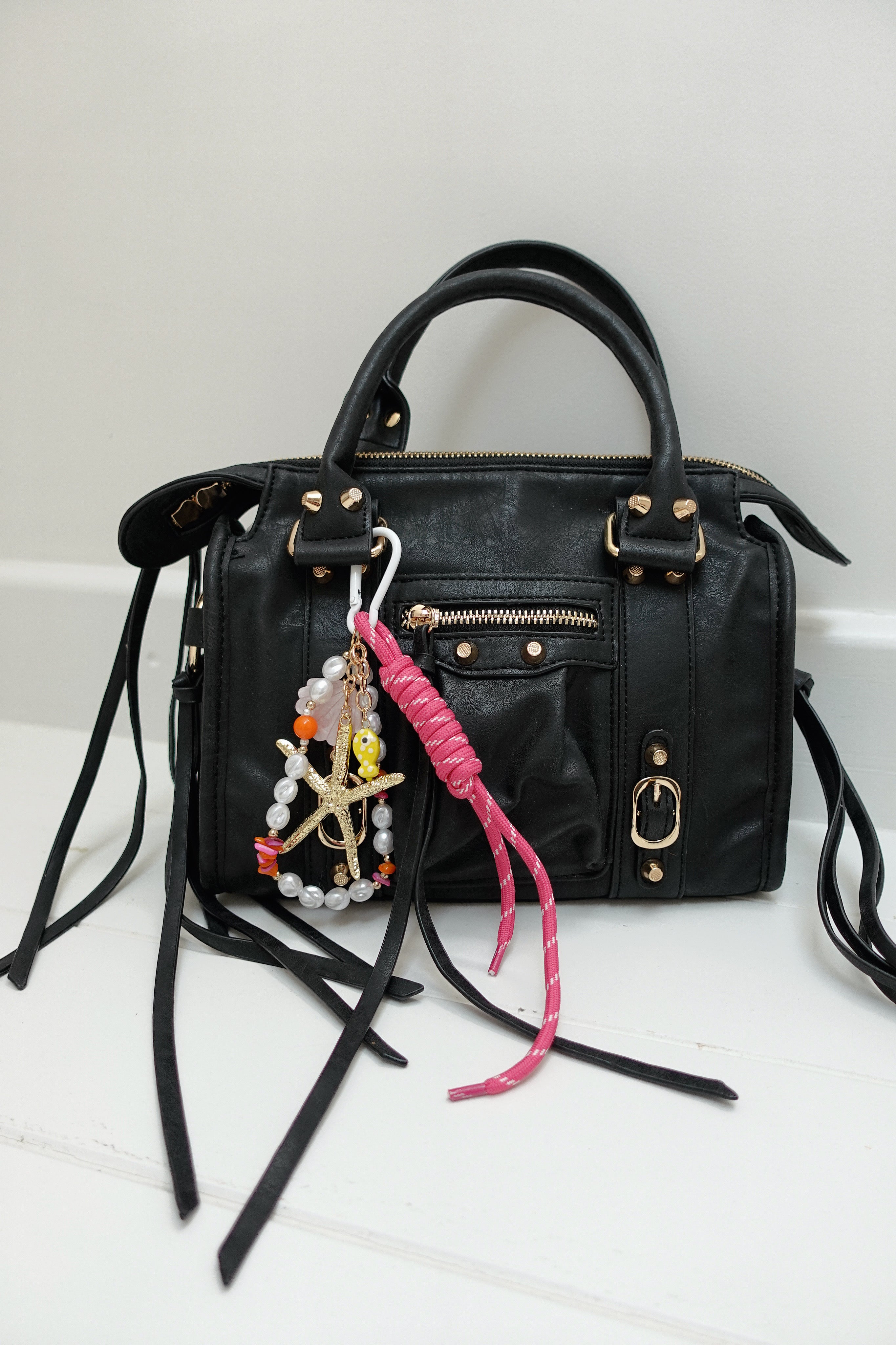 Bag Charm -Starfish Pink