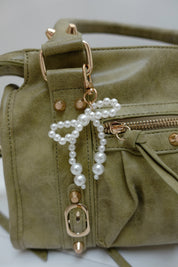 Bag Charm - Pearl Bow