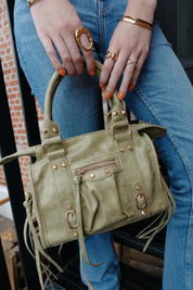 Fringe Bag - Olive Green