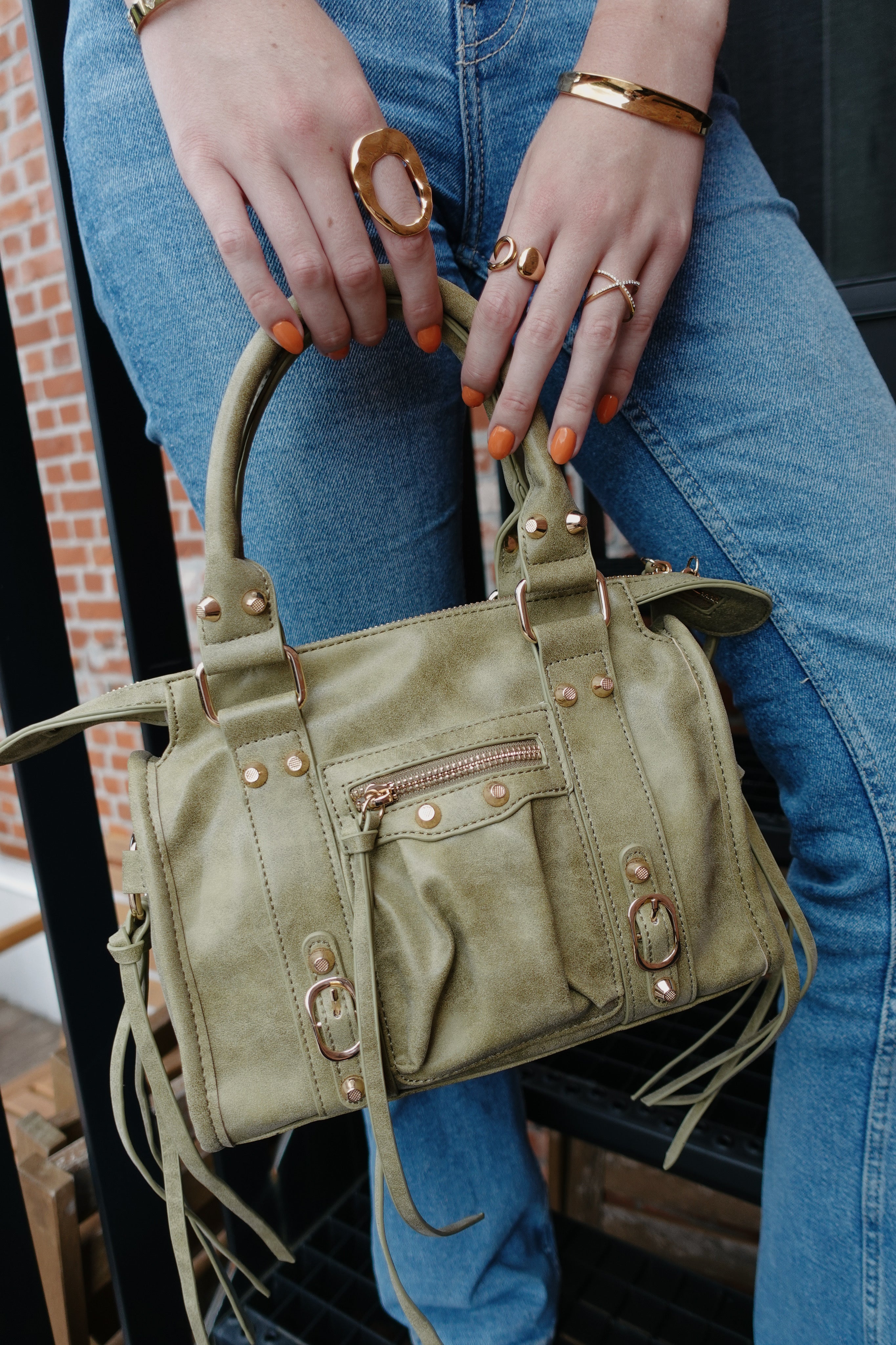 Fringe Bag - Olive Green