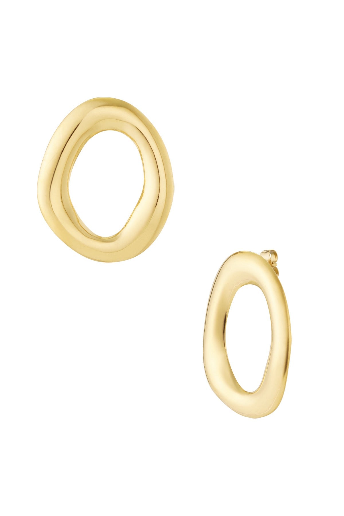Bold Circle oorbellen - Goud