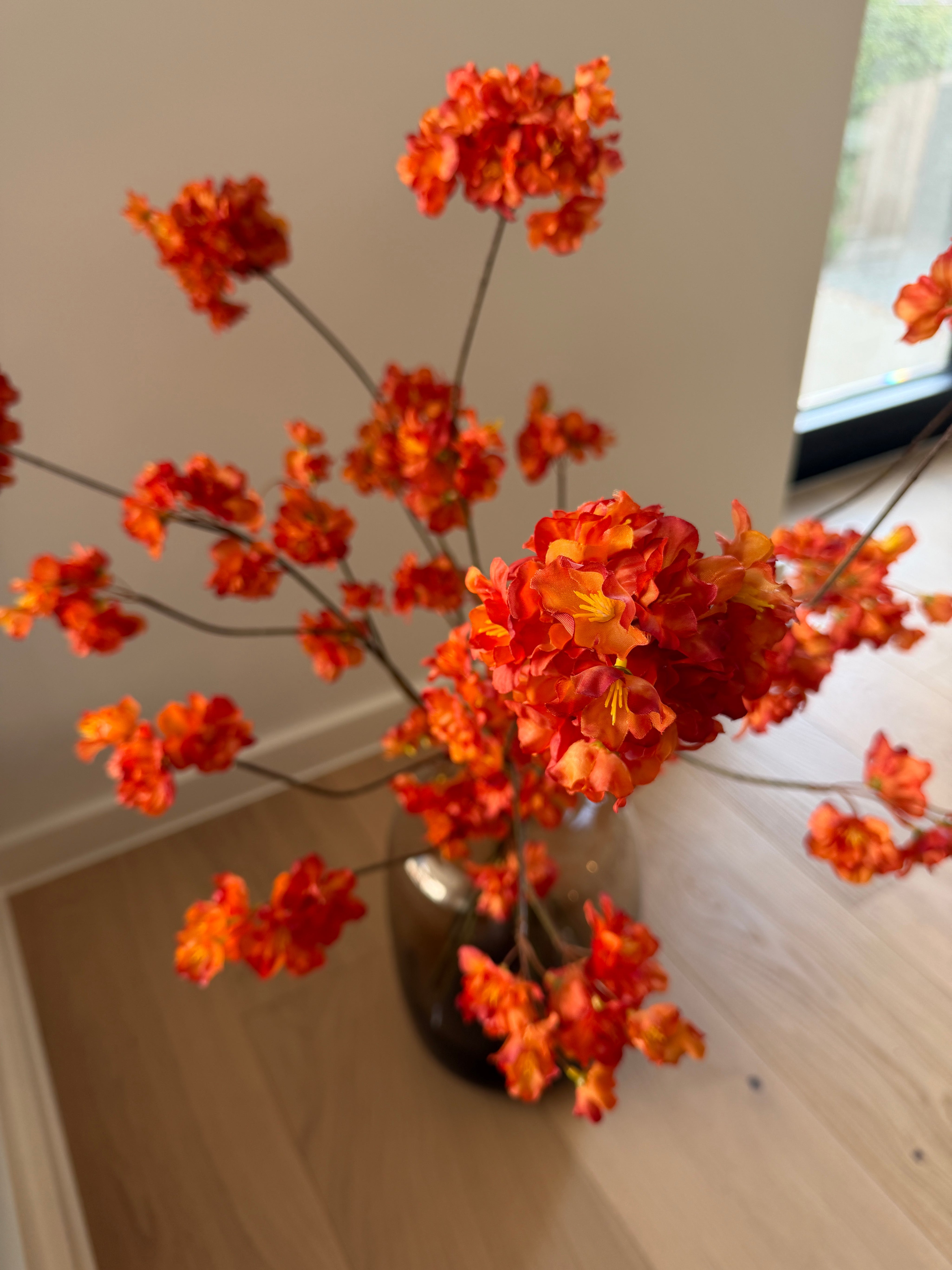Zijden Boeket - Oranje Bloesems