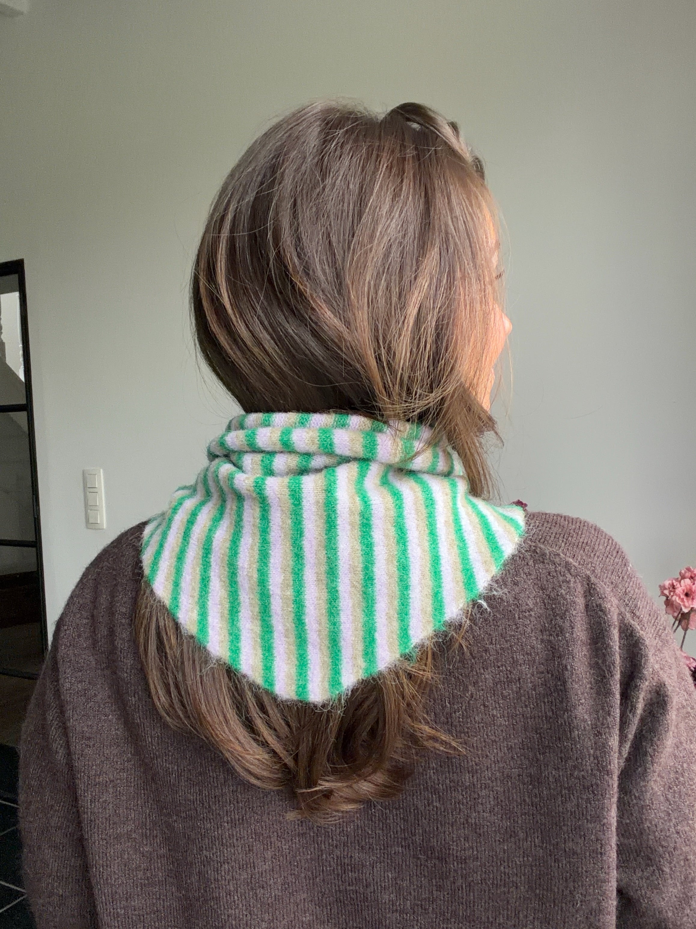 Minty Stripe Cozy Scarf