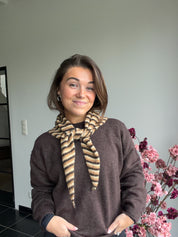 Cozy Caramel Stripe Scarf