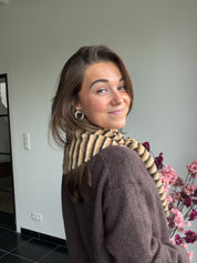 Cozy Caramel Stripe Scarf
