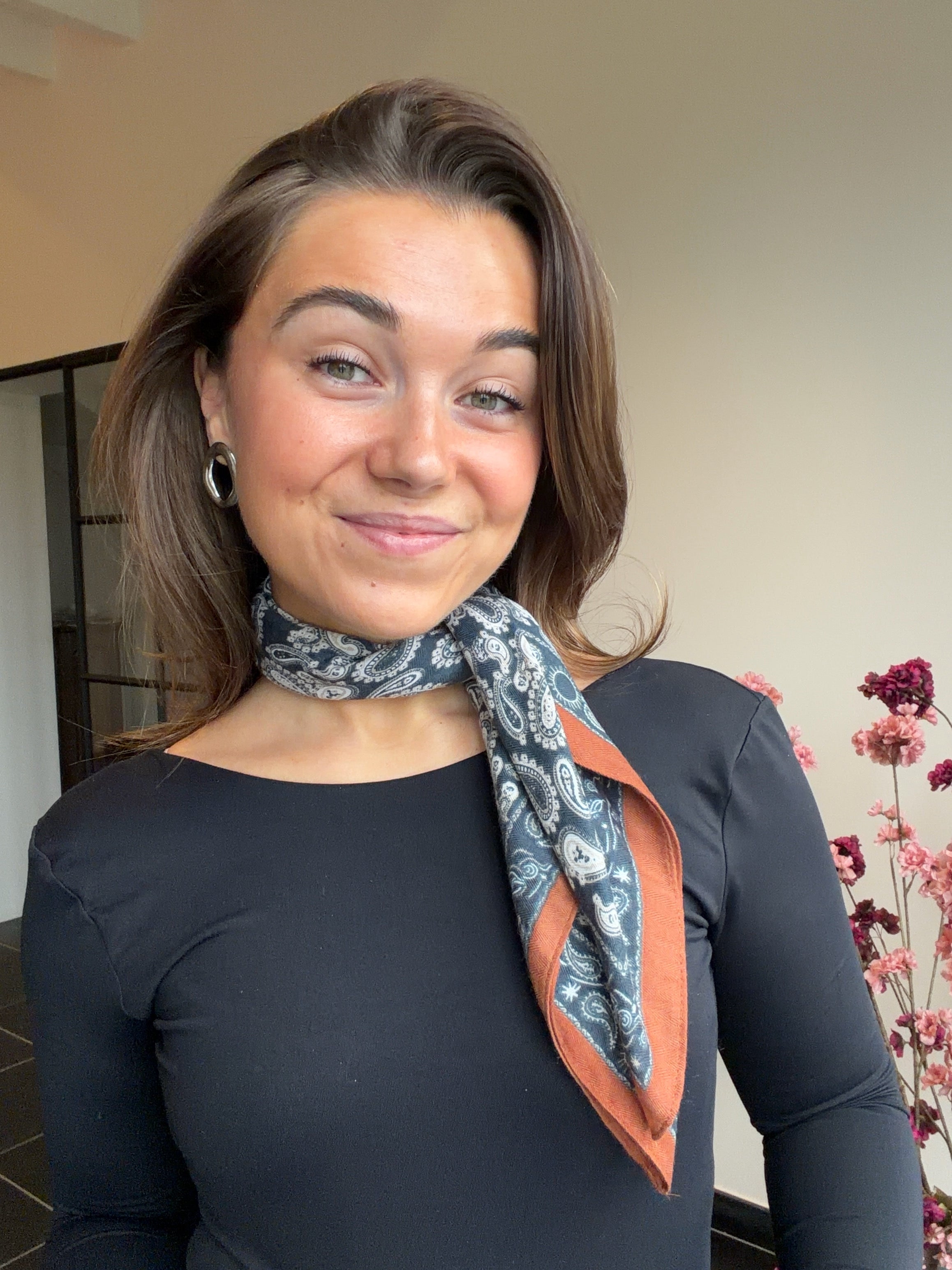 Midnight Paisley Sjaaltje – Blauw