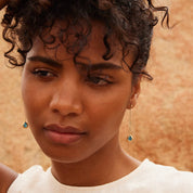 Lysia Blue lange oorbellen